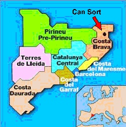 mapa de Cataluña